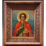 A RUSSIAN ICON OF SAINT PANTELEMION, CIRCA 1915