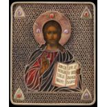 A RUSSIAN ICON OF CHRIST, OLOVYANISHNIKOV COMPANY