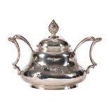 A LARGE AND IMPRESSIVE FABERGE SILVER SUGAR BOWL