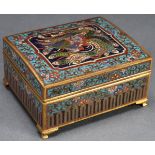 A JAPANESE CLOISONNÉ DRESSER BOX, PROBABLY MEIJI