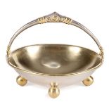 A FABERGE SILVER GILT SUGAR BOWL, MOSCOW