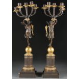 PR FRENCH EMPIRE STYLE BRONZE CANDELABRA