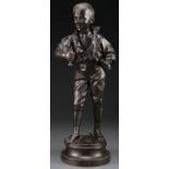 BRONZE OF A BOY, AFTER ADOLPHE LAVERGNE