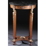 FRENCH EMPIRE REVIVAL GILT BRONZE LAMP TABLE