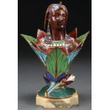 HENRI GODET FRENCH BRONZE BUST OF CLEOPATRA