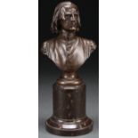 A EUGEN BORMEL PORTRAIT BRONZE BUST,GERMAN