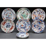 A GROUP OF SIX CHINESE EXPORT PLATES, 18TH/19TH C