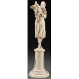 FRENCH CARVED IVORY FIGURE, PROBABLY DIEPPE