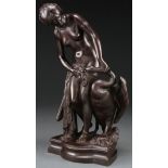 FRENCH BRONZE OF LEDA AND THE SWAN, PRADIER