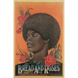 ORIG PAUL DAVIS BREAD & ROSES COLOR LITHOGRAPH