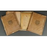 THREE HISTORICAL DOCUMENT FACSIMILE FOLIOS