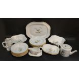 A Spode Queen's Bird Pattern Dinner and Tea Service comprising plates, teapot, dishes,