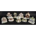 A Collection of Nine Coalport Model Houses to include Keepers Cottage,