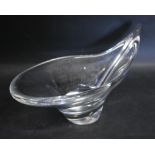 A Daum Glass Bowl of Stylised Form,