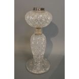 An Edwardian Cut Glass Oil Lamp Base,