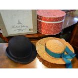 A Herbert Johnson New Bond Street London Bowler Hat with Original Box,