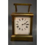 A 19th Century Large Brass Cased Carriage Type Time Piece,