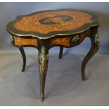 A French Gilt Metal Mounted and Marquetry Inlaid Centre Table,