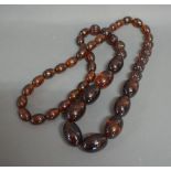 An Amber Style Graduated Bead Necklace