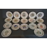 A Set of Eight Spode Christmas Plates 1972, 1973, 1975 through to 1980,