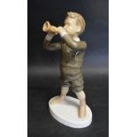 A B & G Porcelain Figure of Boy Blowing A Trumpet,