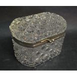 An Early 20th Century Glass Casket with Silver Plated Mount