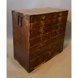 A Late 19th Early 20th Century Japanese Chest of Fourteen Drawers,