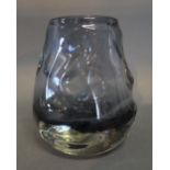 A Whitefriars Heavy Glass Vase, 14 cms t