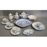 A Collection of Chinese Underglaze Blue Decorated Ceramics to include an oval dish,