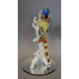 A Continental Porcelain Model in the form of a Parrot,