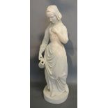 A Copeland Parian Figure 'Evangeline' by S Terry with impressed marks to base,