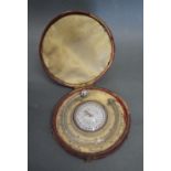 T Staight, London, A 19th Century Pocket Sun Dial, Compass, Thermometer within fitted lined case,