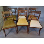 A Set of Six Regency Mahogany Dining Chairs,