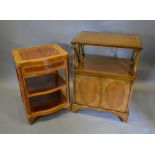 A French Burr Walnut Serpentine Etagere,