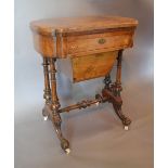 A Victorian Walnut Games/Work Table,