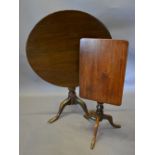 A 19th Century Mahogany Circular Tilt Top Table,