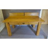 A 20th Century Oak Refectory Style Dining Table,
