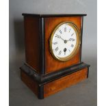 A Victorian Walnut and Ebonised Cased Time Piece,