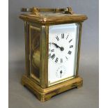 A French Brass Cased Carriage Clock,