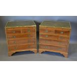A Pair of Reproduction Yew Wood Campaign Style Military Chests,