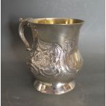 A George III Irish Silver Mug, with shap