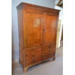 A Regency Mahogany Press Cupboard, the m