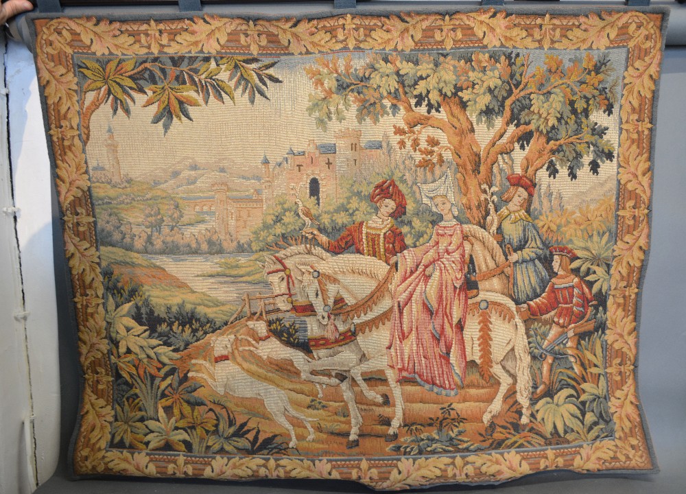 A 20th Century Wall Hanging depicting fi