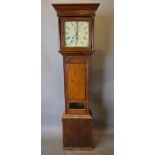 A George III Oak Long Case Clock, the sq