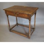 A George III Oak Side Table, the moulded