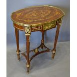 A French Marquetry Inlaid and Gilt Metal