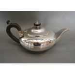 A George IV Silver Teapot of Melon Form,