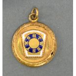 A Yellow Metal Masonic Medallion with In