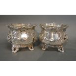 A Pair of Victorian Silver Salts of Pier