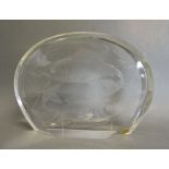 A Czechoslovakian Glass Paperweight deco